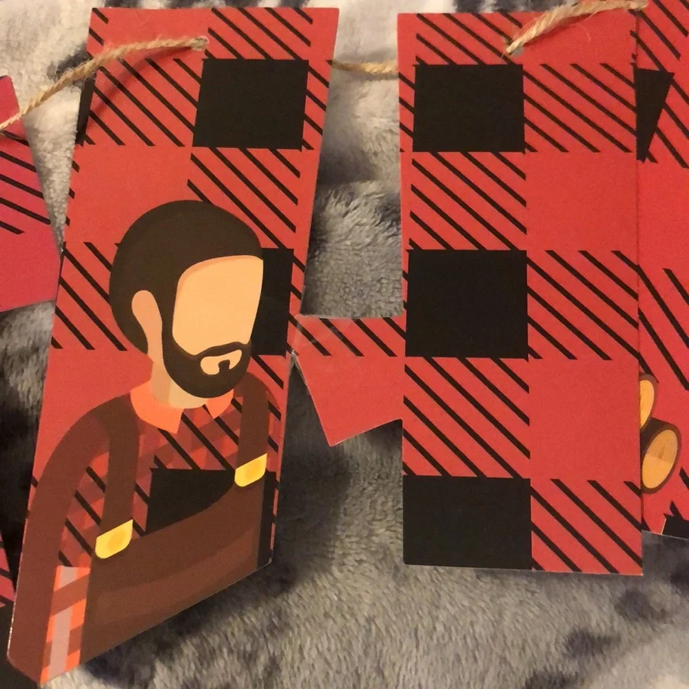 1st Birthday Buffalo Plaid Lumberjack Woodland Decorations